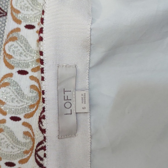 SLIGHTLY USED LOFT PATTERN SKIRT SIZE 6 - Picture 8 of 11